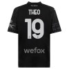 Original Fußballtrikot AC Mailand Theo Hernandez 19 4.trikot 2023-24 Schwarze Für Herren